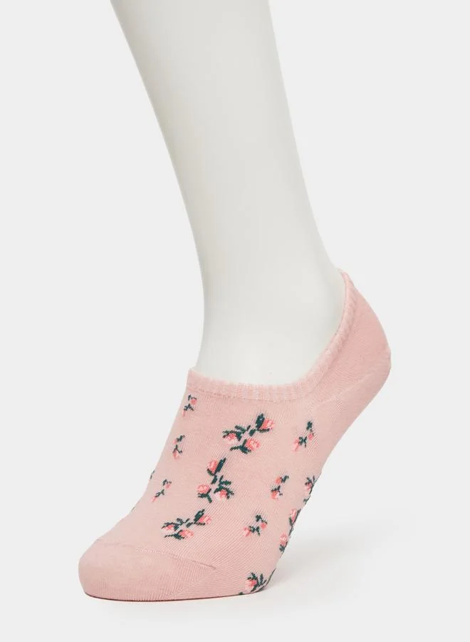 ستايلي مجموعة من 3 جوارب بطبعة زهور